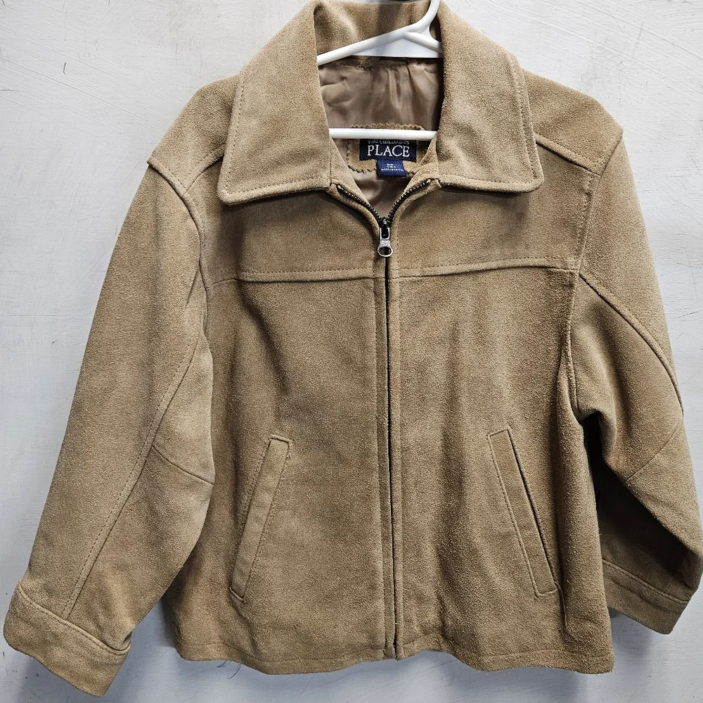 The Children's Place tan suede leather jacket size XS(4)